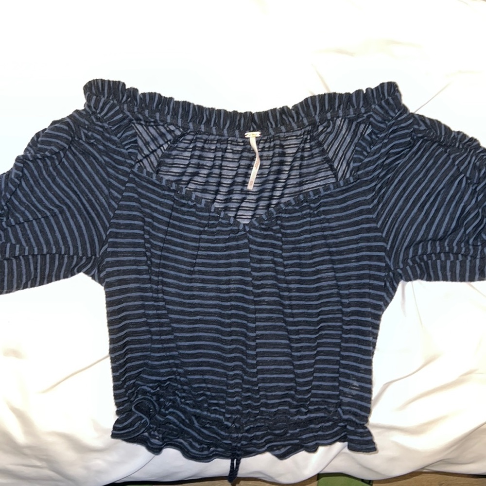Free People ruffle blouse size: xs